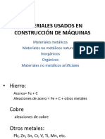 Materiales Usados en Construcción de Máquinas