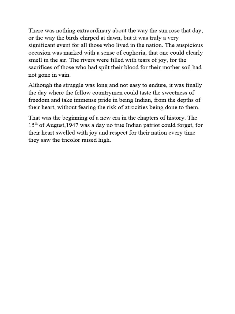 independence day speech for class 2