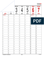 Calendario Semanal 2024 Horizontal Horario