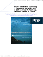Solution Manual For Modern Marketing Research Concepts Methods and Cases 2nd Edition Fred M Feinberg Thomas Kinnear James R Taylor