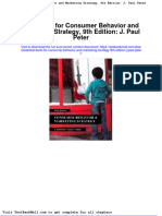 Test Bank For Consumer Behavior and Marketing Strategy 9th Edition J Paul Peter