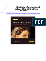 The Humanities Culture Continuity and Change Volume 2 3rd Edition Sayre Test Bank