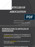 Chapter 5 - Articles of Association