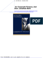 Test Bank For Corporate Finance 2nd Edition Jonathan Berk