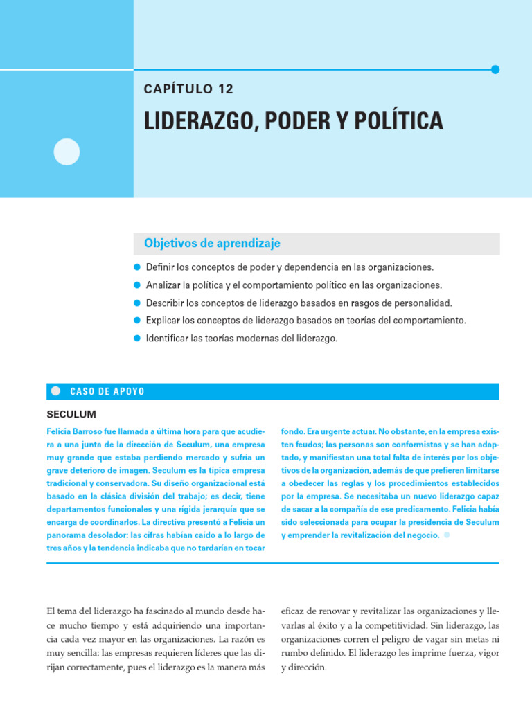 Cap 12 Chiavenato Liderazgo R Pdf