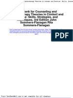 Test Bank For Counseling and Psychotherapy Theories in Context and Practice Skills Strategies and Techniques 3rd Edition John Sommers Flanagan Rita Sommers Flanagan