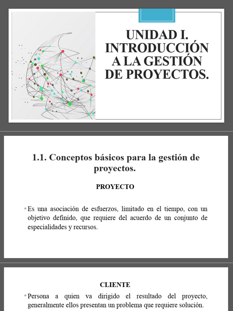 Unidad I. Introducción A La Gestión de Proyectos. | PDF | Software ...