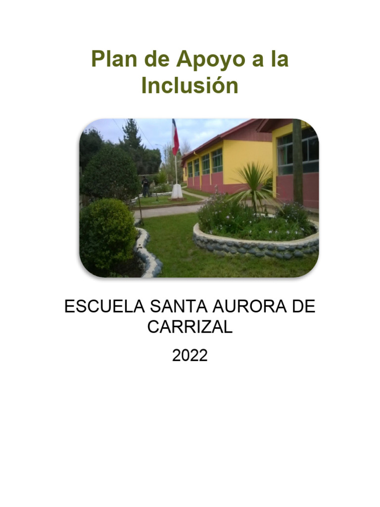 Plan de Inclusión Educativa 2022 | PDF | Inclusión (Educación) | Invalidez