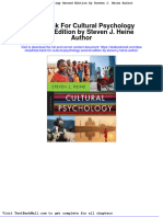 Test Bank for Cultural Psychology Second Edition by Steven j Heine Author