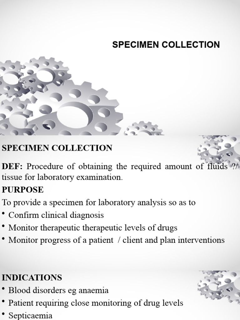 Specimen Collection Procedures Overview | PDF | Syringe | Vein