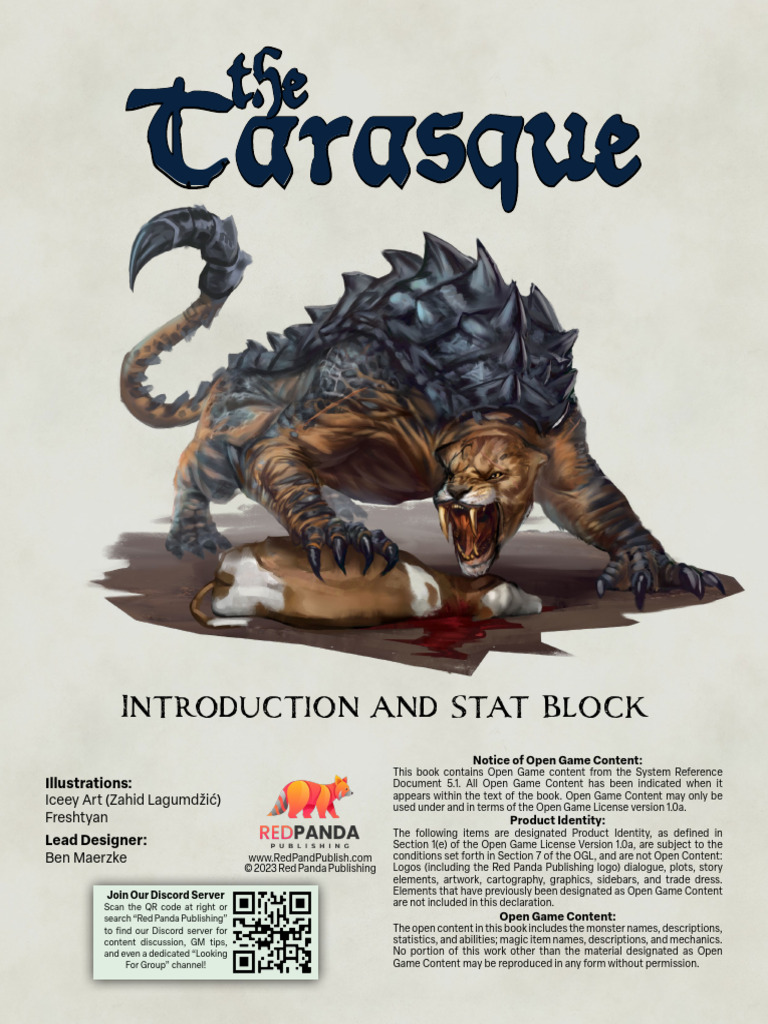 Introduction and Stat Blocks | PDF