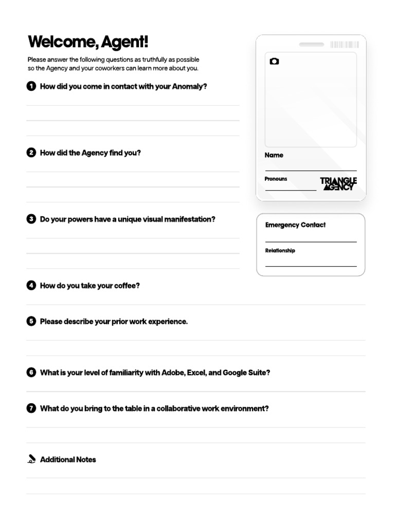 BW Personal Information and Work History PDF