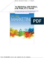 Test Bank For Marketing 20th Edition William M Pride o C Ferrell