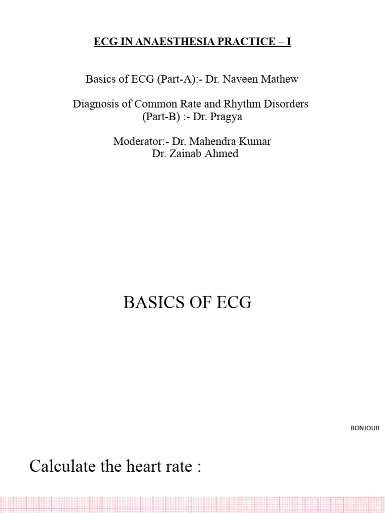 ECG Basics for Anesthesia Professionals | PDF | Electrocardiography ...
