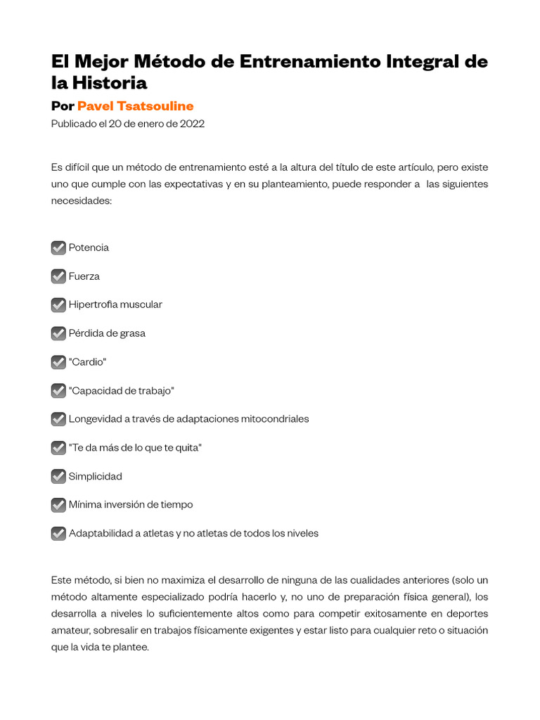 El mejor m todo de entrenamiento integral de la historia pdf
