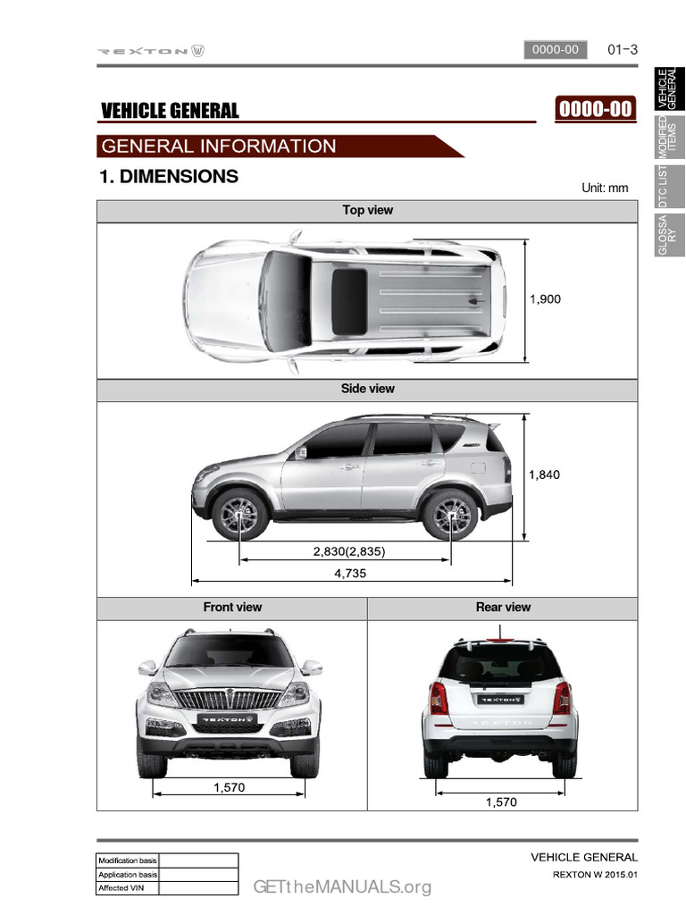 2015 Ssang Yong Rexton Y292 Service Manual | PDF | Throttle | Turbocharger