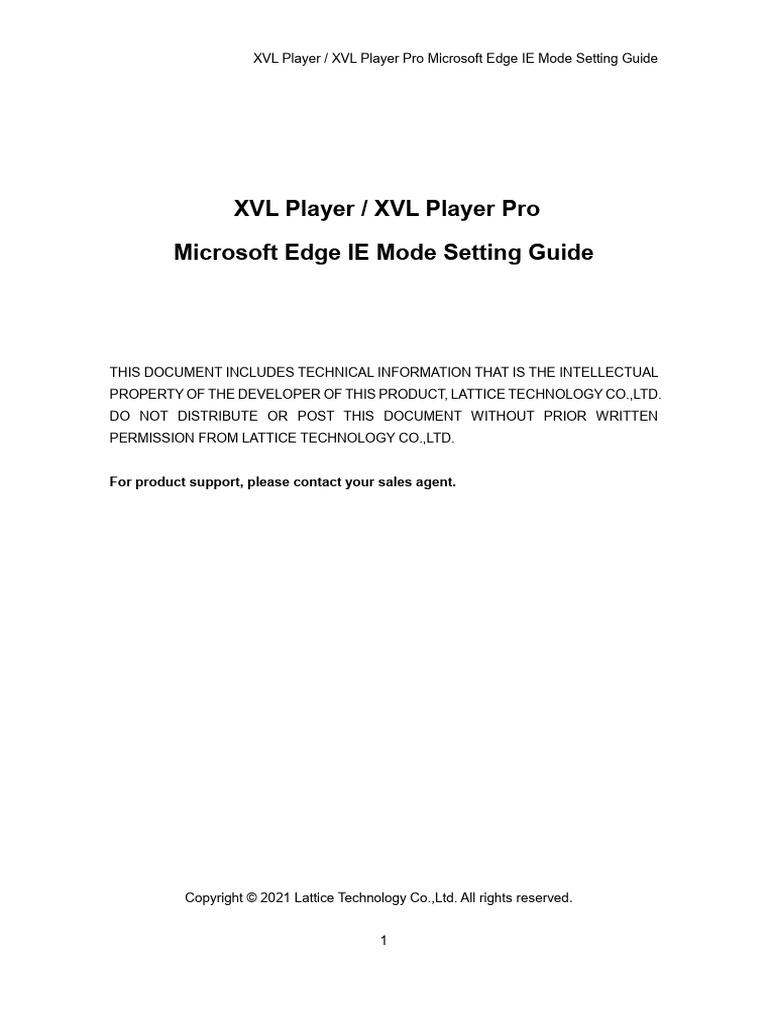 XVL Player EdgeIEmode Setup | PDF | Computers | Technology & Engineering