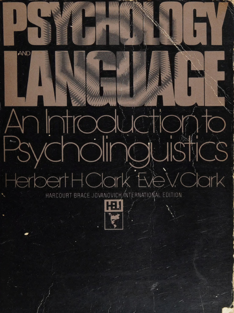 Psychology and Language - An Introduction To