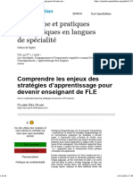 Strategies Pour Devenir Enseignant de FLE