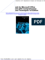 Test Bank For Microsoft Office Powerpoint 2007 Comprehensive Concepts and Techniques 1st Edition