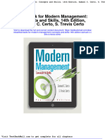 Test Bank For Modern Management Concepts and Skills 14th Edition Samuel C Certo S Trevis Certo