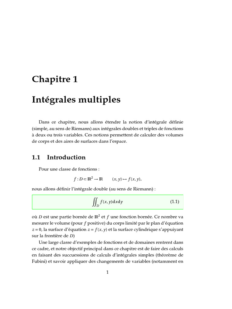 Introduction aux intégrales multiples | PDF | Intégral | Fonction ...