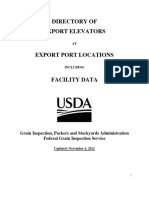 Directory of Export Elevators Including Facility Data USDA FGIS 2012