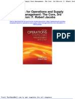 Test Bank For Operations and Supply Chain Management The Core 3rd Edition F Robert Jacobs