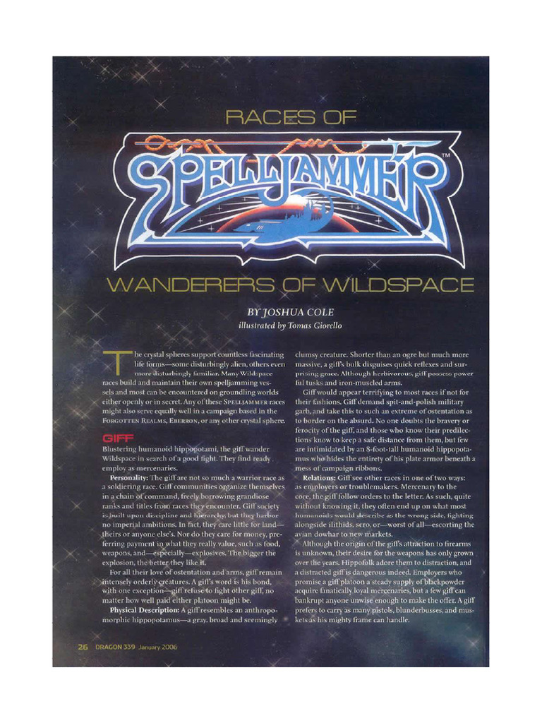 Races of Spelljammer | PDF