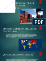 FOMENTO Y OPERACIONES DE LAS EMPRESAS ALTAMENTE EXPORTADORAS