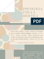 Psicologia, Ética E Bioética: (Prado Filho, Trisotto, 2006)