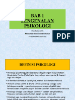 BAB 1 - Pengenalan Kepada Psikologi