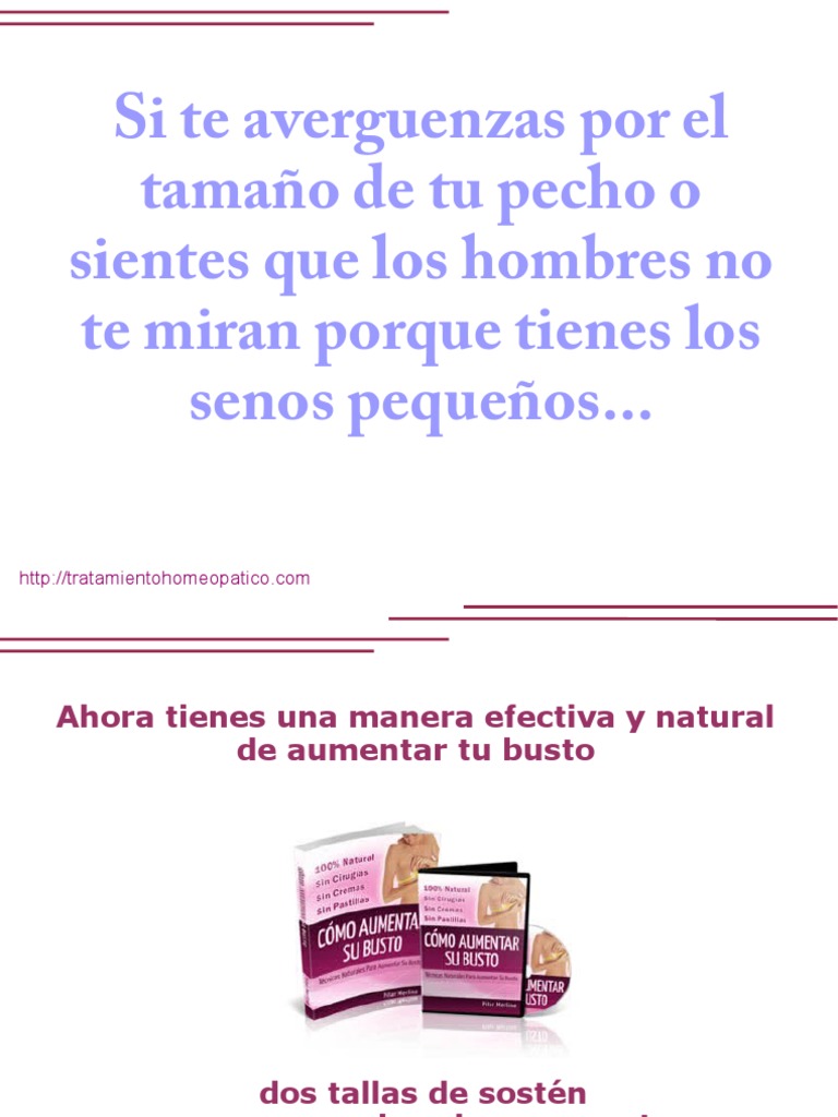 Como Aumentar 2 Tallas De Busto En Una Semana Como Aumentar El Busto | PDF