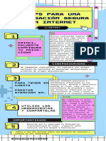 Infografia Tips para El Mundo Digital Pixeles Retro Celeste y Amarillo