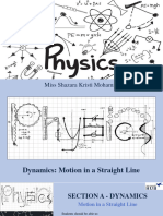 Dynamics - Motion in A Straight Line