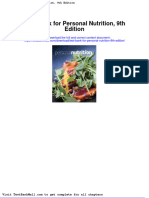 Test Bank For Personal Nutrition 9th Edition