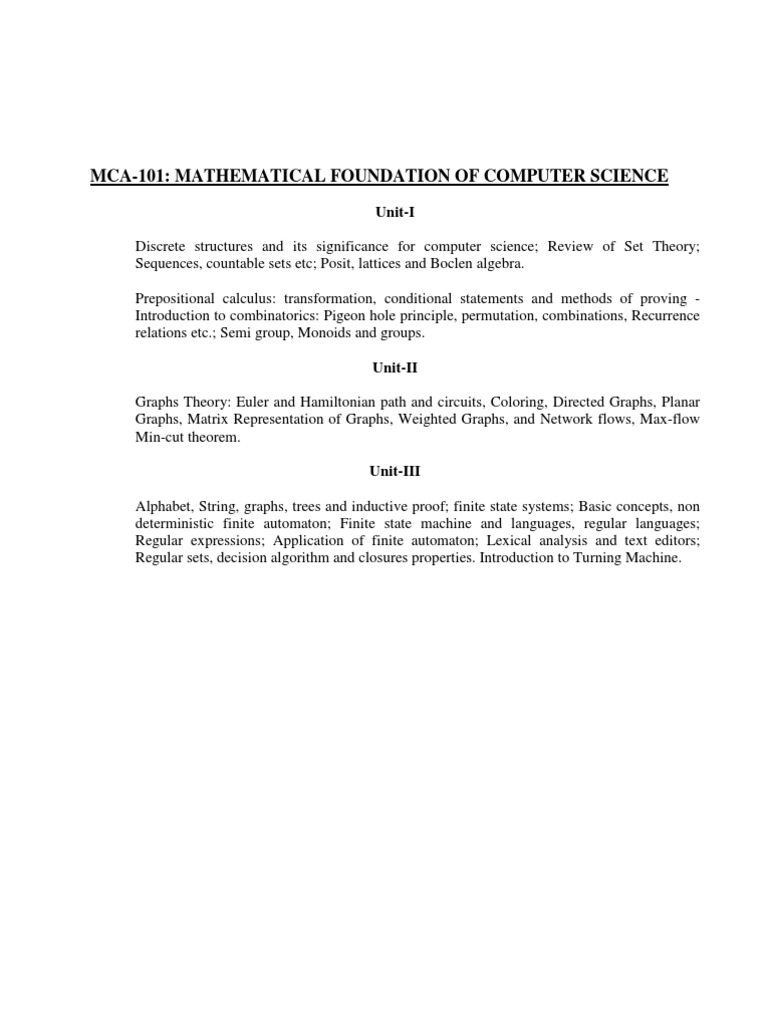 Mathematical Foundations for Computer Science | PDF | Software Testing ...
