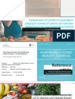 Assessment of Nutrition Knowledge in Pregnant Women