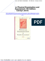 Test Bank For Physical Examination and Health Assessment 5th Edition Carolyn Jarvis