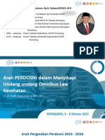 Seminar Etik - Dr. Dodik Tugasworo - Arah PERDOSNI Dalam Menyikapi Undang Undang Omnibus Law Kesehatan