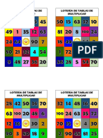 Loteria de Tablas de Multiplicar PDF