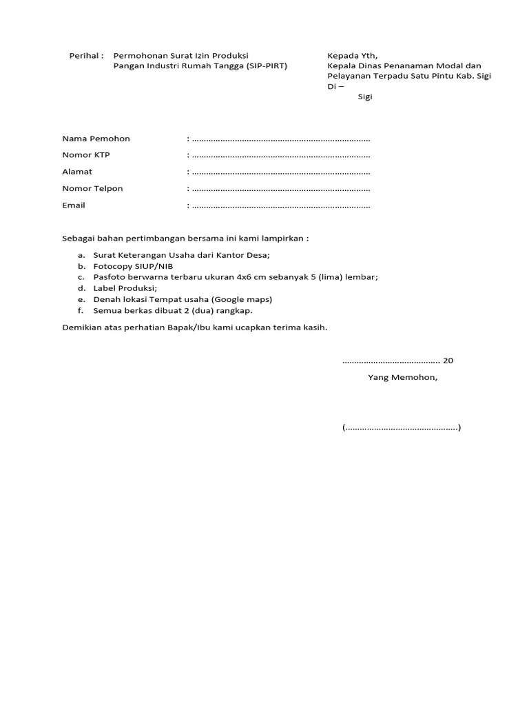 Formulir (Sip-Pirt) | PDF
