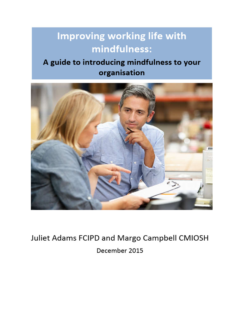 Improving Working Life With Mindfulness 2015 | PDF