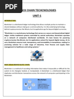 Block Chain Unit-1