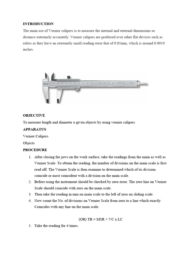 Metorology Lab 1 Experiment 1 | PDF | Metrology