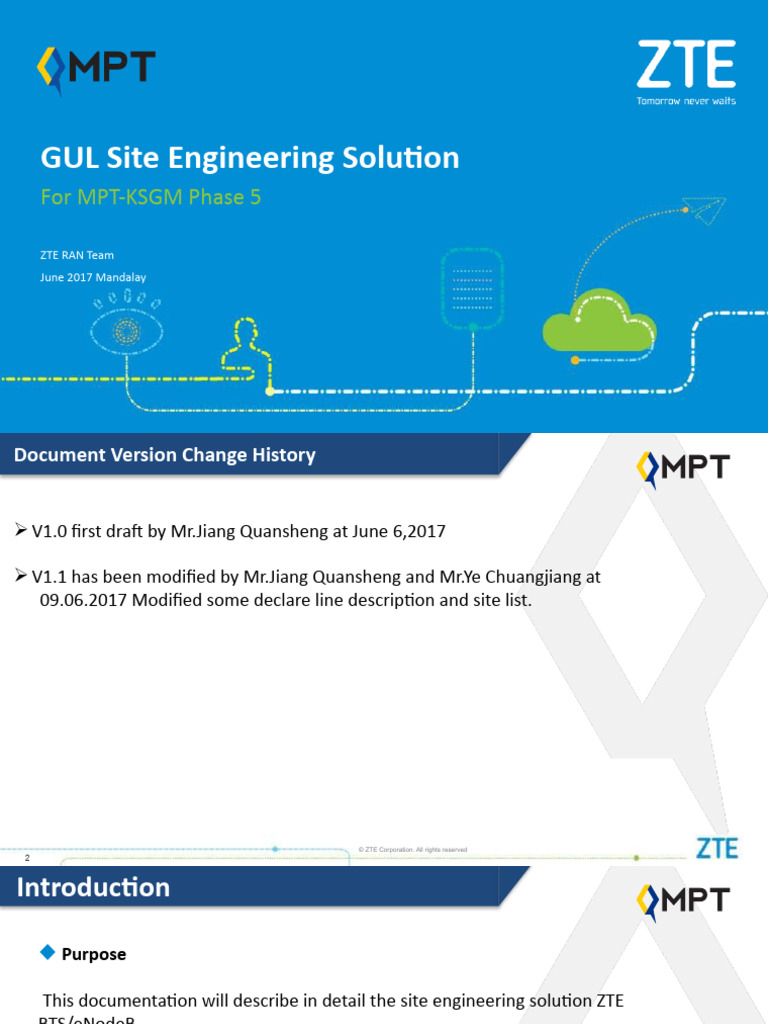 ZTE KSGM Phase 5 Site Engineering Guide | PDF