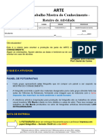 ARTE - 9ºano - ROTEIRO - Trabalho Mostra Do Conhecimento - 2023