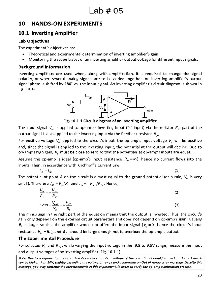 Inverting and Non Inverting Op Amp | PDF