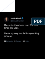 Justin Welsh Writing Process