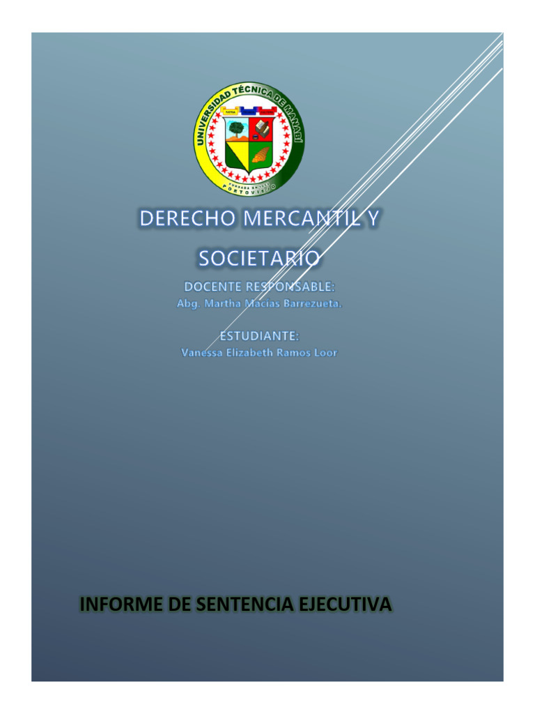 Analisis de Sentencia Ejecutiva | PDF | Sentencia (ley) | Ecuador